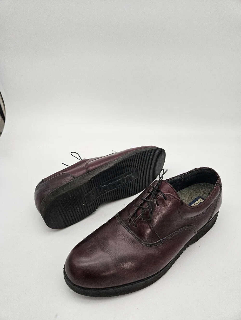DEXTER Oxford Burgundy Leather Shoes Vibram Sole Sz 13M